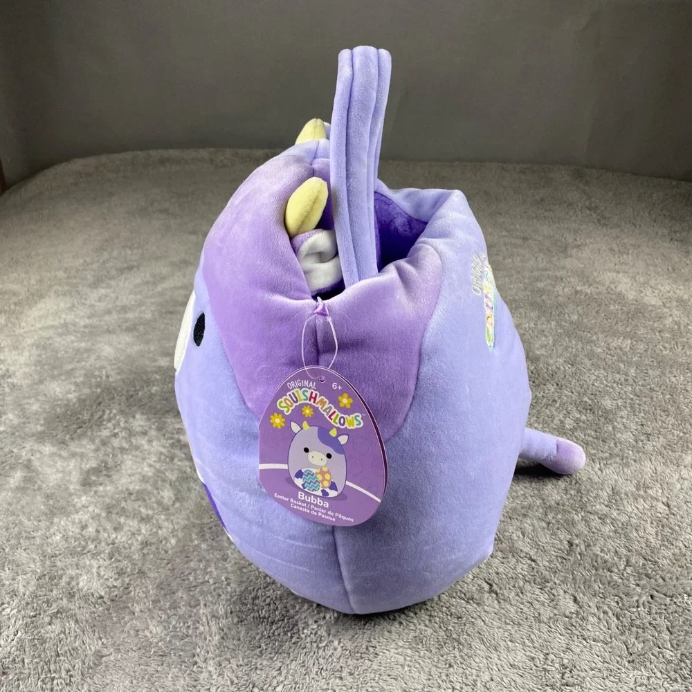 Squishmallows Bubba the Purple Cow 12 In Soft Huggable Plush Easter‎ Basket